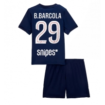 Paris Saint-Germain Bradley Barcola #29 Replika Hjemmedrakt Barn 2025-26 Kortermet (+ bukser)