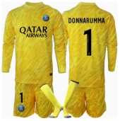 Paris Saint-Germain Gianluigi Donnarumma #1 Keeper Replika Tredjedrakt Barn 2024-25 Langermet (+ bukser)