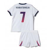 Paris Saint-Germain Khvicha Kvaratskhelia #7 Replika Bortedrakt Barn 2026-27 Kortermet (+ bukser)