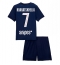 Paris Saint-Germain Khvicha Kvaratskhelia #7 Replika Hjemmedrakt Barn 2025-26 Kortermet (+ bukser)