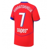 Paris Saint-Germain Khvicha Kvaratskhelia #7 Replika Tredjedrakt 2025-26 Kortermet