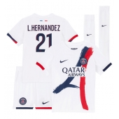 Paris Saint-Germain Lucas Hernandez #21 Replika Bortedrakt Barn 2025-26 Kortermet (+ bukser)