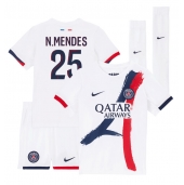 Paris Saint-Germain Nuno Mendes #25 Replika Bortedrakt Barn 2025-26 Kortermet (+ bukser)