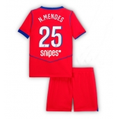 Paris Saint-Germain Nuno Mendes #25 Replika Tredjedrakt Barn 2025-26 Kortermet (+ bukser)