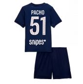 Paris Saint-Germain Willian Pacho #51 Replika Hjemmedrakt Barn 2025-26 Kortermet (+ bukser)