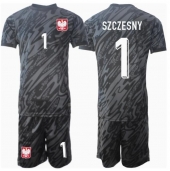 Polen Wojciech Szczesny #1 Keeper Replika Bortedrakt Barn EM 2024 Kortermet (+ bukser)