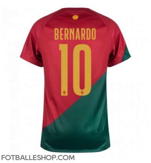 Portugal Bernardo Silva #10 Replika Hjemmedrakt VM 2022 Kortermet