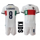 Portugal Bruno Fernandes #8 Replika Bortedrakt Barn VM 2022 Kortermet (+ bukser)