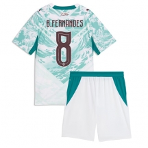 Portugal Bruno Fernandes #8 Replika Bortedrakt Barn VM 2026 Kortermet (+ bukser)