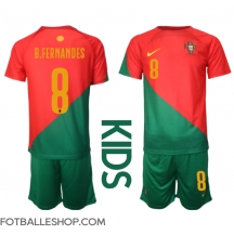 Portugal Bruno Fernandes #8 Replika Hjemmedrakt Barn VM 2022 Kortermet (+ bukser)