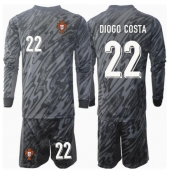 Portugal Diogo Costa #22 Keeper Replika Bortedrakt Barn EM 2024 Langermet (+ bukser)