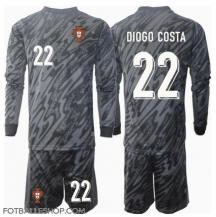 Portugal Diogo Costa #22 Keeper Replika Bortedrakt Barn EM 2024 Langermet (+ bukser)