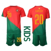 Portugal Joao Cancelo #20 Replika Hjemmedrakt Barn VM 2022 Kortermet (+ bukser)