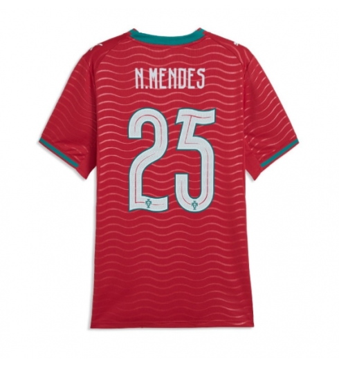 Portugal Nuno Mendes #25 Replika Hjemmedrakt Dame VM 2026 Kortermet Portugal Nuno Mendes #25 Replika Hjemmedrakt Dame VM 2026 Kortermet