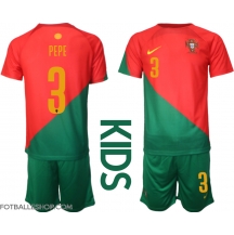 Portugal Pepe #3 Replika Hjemmedrakt Barn VM 2022 Kortermet (+ bukser)