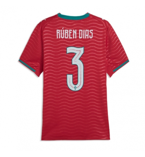 Portugal Ruben Dias #3 Replika Hjemmedrakt Dame VM 2026 Kortermet Portugal Ruben Dias #3 Replika Hjemmedrakt Dame VM 2026 Kortermet