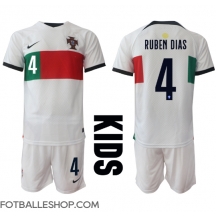 Portugal Ruben Dias #4 Replika Bortedrakt Barn VM 2022 Kortermet (+ bukser)