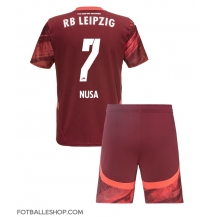 RB Leipzig Antonio Nusa #7 Replika Bortedrakt Barn 2024-25 Kortermet (+ bukser)
