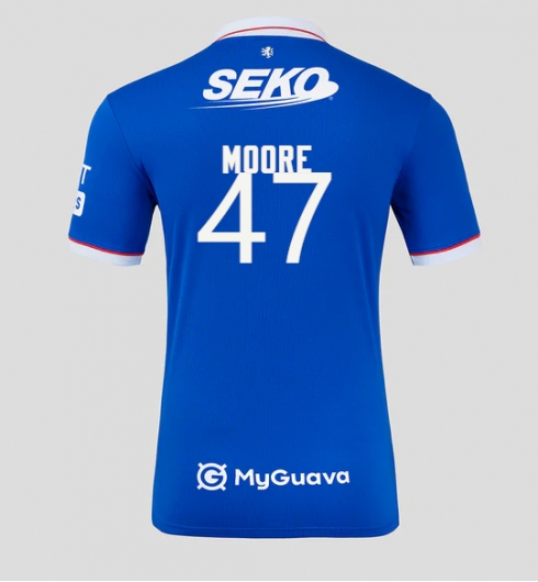 Rangers Mikey Moore #47 Replika Hjemmedrakt 2025-26 Kortermet Rangers Mikey Moore #47 Replika Hjemmedrakt 2025-26 Kortermet