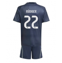 Real Madrid Antonio Rudiger #22 Replika Bortedrakt Barn 2025-26 Kortermet (+ bukser)