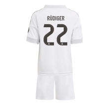 Real Madrid Antonio Rudiger #22 Replika Hjemmedrakt Barn 2025-26 Kortermet (+ bukser)