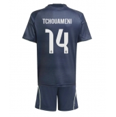 Real Madrid Aurelien Tchouameni #14 Replika Bortedrakt Barn 2025-26 Kortermet (+ bukser)
