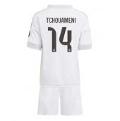 Real Madrid Aurelien Tchouameni #14 Replika Hjemmedrakt Barn 2025-26 Kortermet (+ bukser)
