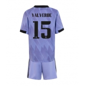 Real Madrid Federico Valverde #15 Replika Bortedrakt Barn 2022-23 Kortermet (+ bukser)