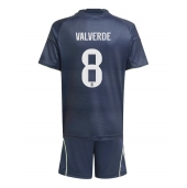 Real Madrid Federico Valverde #8 Replika Bortedrakt Barn 2025-26 Kortermet (+ bukser)