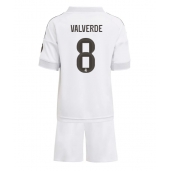 Real Madrid Federico Valverde #8 Replika Hjemmedrakt Barn 2025-26 Kortermet (+ bukser)