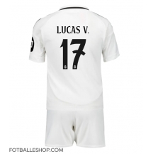 Real Madrid Lucas Vazquez #17 Replika Hjemmedrakt Barn 2024-25 Kortermet (+ bukser)