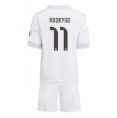 Real Madrid Rodrygo Goes #11 Replika Hjemmedrakt Barn 2025-26 Kortermet (+ bukser)