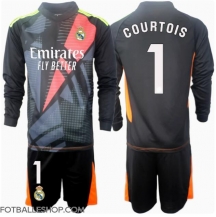 Real Madrid Thibaut Courtois #1 Keeper Replika Bortedrakt Barn 2024-25 Langermet (+ bukser)