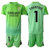 Real Madrid Thibaut Courtois #1 Keeper Replika Bortedrakt Barn 2025-26 Kortermet (+ bukser)