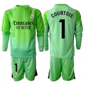 Real Madrid Thibaut Courtois #1 Keeper Replika Bortedrakt Barn 2025-26 Langermet (+ bukser)