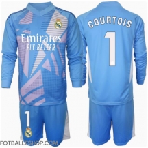 Real Madrid Thibaut Courtois #1 Keeper Replika Hjemmedrakt Barn 2024-25 Langermet (+ bukser)