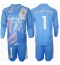 Real Madrid Thibaut Courtois #1 Keeper Replika Hjemmedrakt Barn 2024-25 Langermet (+ bukser)