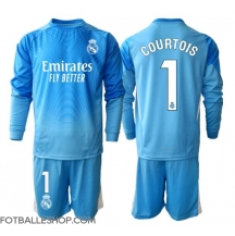 Real Madrid Thibaut Courtois #1 Keeper Replika Hjemmedrakt Barn 2025-26 Langermet (+ bukser)