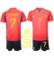 Spania Alvaro Morata #7 Replika Hjemmedrakt Barn VM 2022 Kortermet (+ bukser)