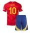 Spania Dani Olmo #10 Replika Hjemmedrakt Barn EM 2024 Kortermet (+ bukser)