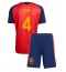 Spania Eric Garcia #4 Replika Hjemmedrakt Barn VM 2026 Kortermet (+ bukser)