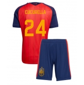 Spania Marc Cucurella #24 Replika Hjemmedrakt Barn VM 2026 Kortermet (+ bukser)