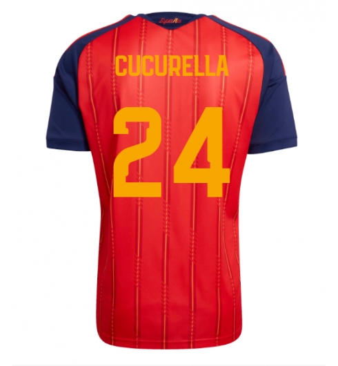 Spania Marc Cucurella #24 Replika Hjemmedrakt VM 2026 Kortermet Spania Marc Cucurella #24 Replika Hjemmedrakt VM 2026 Kortermet