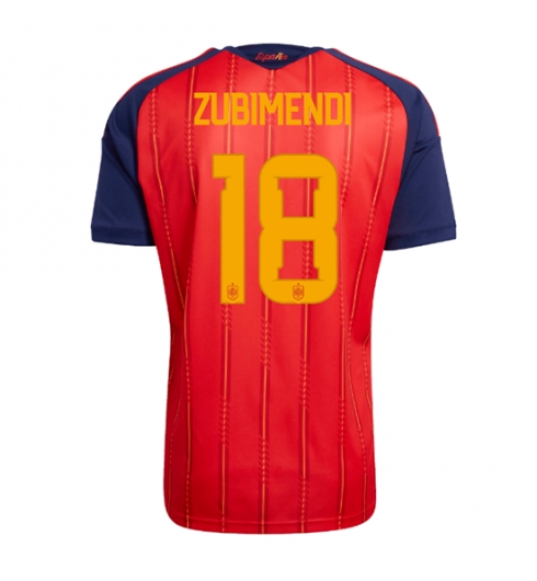 Spania Martin Zubimendi #18 Replika Hjemmedrakt VM 2026 Kortermet Spania Martin Zubimendi #18 Replika Hjemmedrakt VM 2026 Kortermet