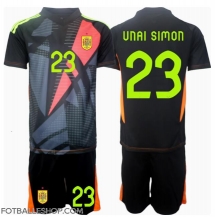 Spania Unai Simon #23 Keeper Replika Bortedrakt Barn EM 2024 Kortermet (+ bukser)