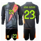Spania Unai Simon #23 Keeper Replika Bortedrakt Barn EM 2024 Langermet (+ bukser)