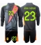 Spania Unai Simon #23 Keeper Replika Bortedrakt Barn EM 2024 Langermet (+ bukser)