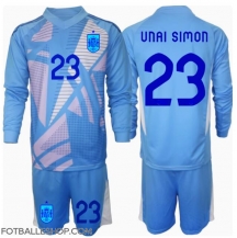 Spania Unai Simon #23 Keeper Replika Hjemmedrakt Barn EM 2024 Langermet (+ bukser)