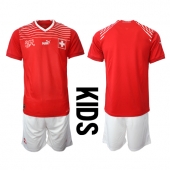Sveits Replika Hjemmedrakt Barn VM 2022 Kortermet (+ bukser)