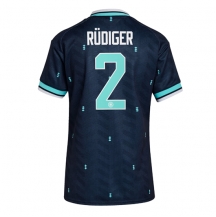 Tyskland Antonio Rudiger #2 Replika Bortedrakt Dame VM 2026 Kortermet